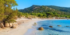 Vue de la plage de Palombaggia