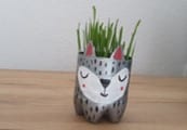 Pot de fleurs – Motif chat
