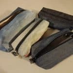 Je fabrique une trousse en jean.