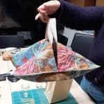 Je fabrique un sac à tarte avec du tissu de récup’